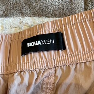 Nova Men Tan Elastic Waist Shorts